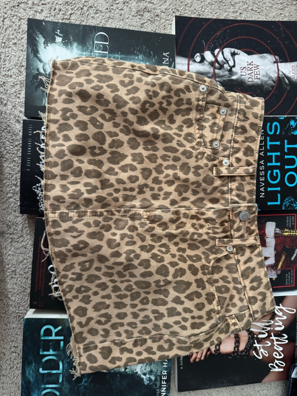PINK Victoria's Secret Tan & Brown Leopard Print Skirt